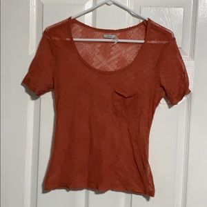 Kimchi Blue Rust Color Lace Tshirt